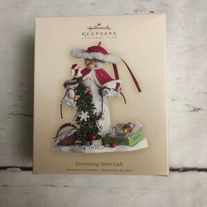 Hallmark Keepsake Christmas Tree Ornament Decorating Snow Lady